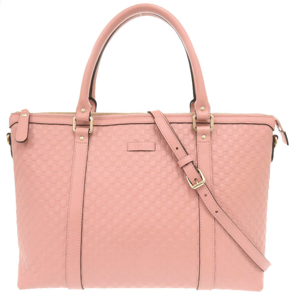 Gucci Microguccissima Leather Pink Handbag Tote Bag Shoulder